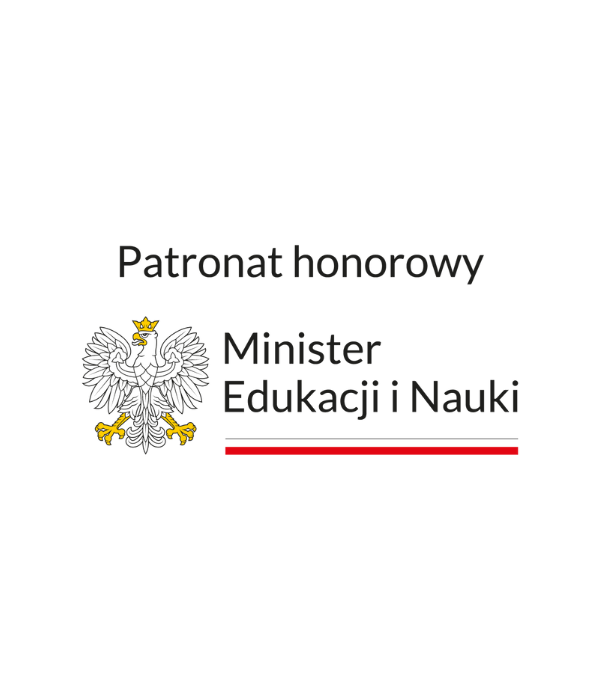 Patronat honorowy Ministra Edukacji i Nauki z napisem